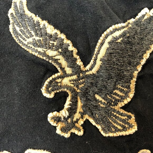 American Eagle Mens Long Sleeve T-Shirt Large Black Athletic Fit Pullover Casual - Picture 7 of 9
